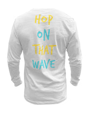Hop On That Wave LS Tee (White)