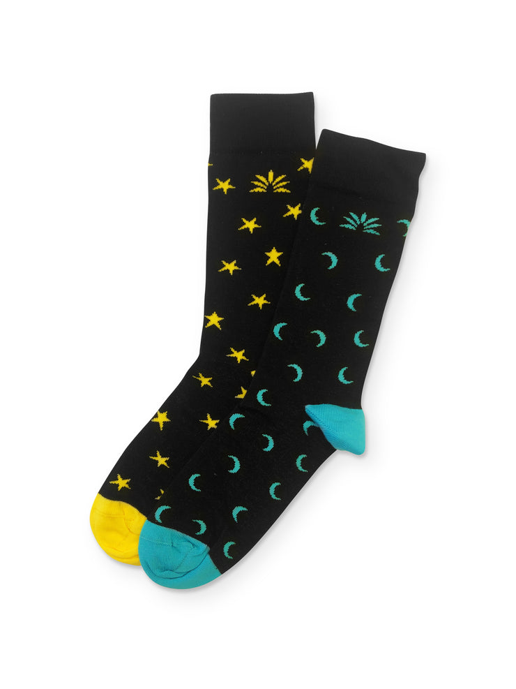 Star & Moon Mismatch Socks