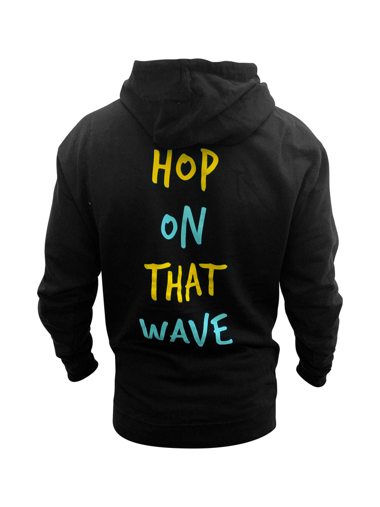 Hop On That Wave Hoodie (Black)