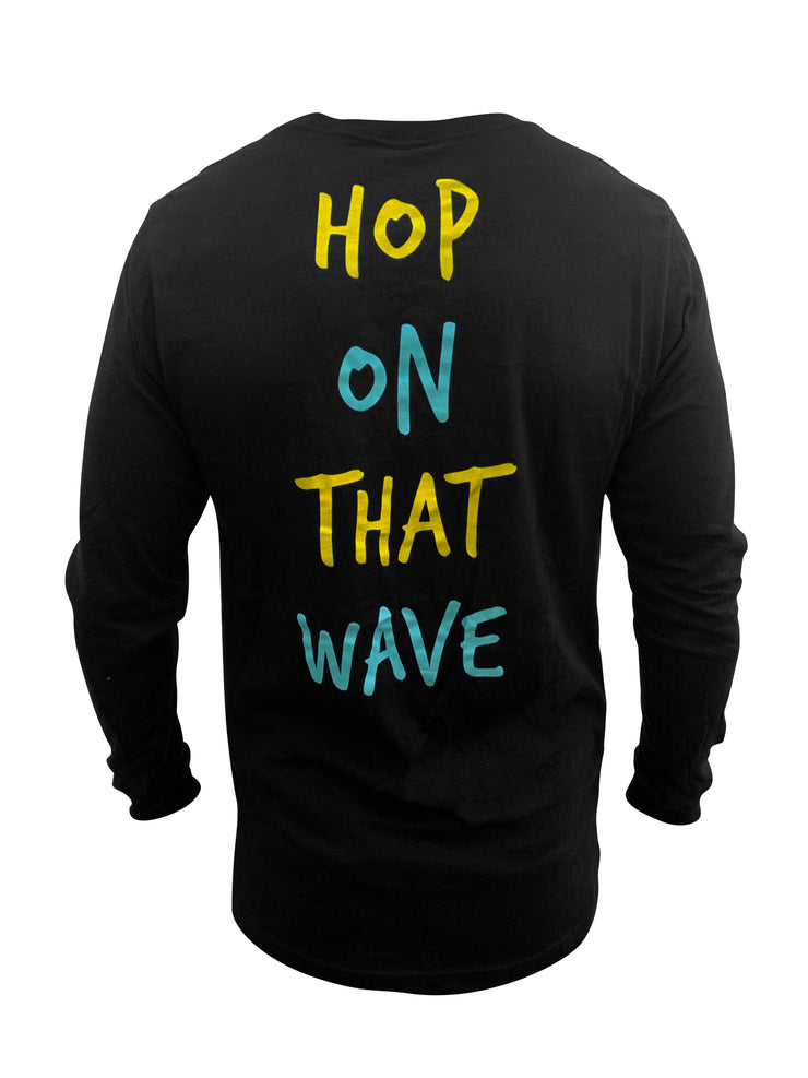 Hop On That Wave LS Tee (Black)