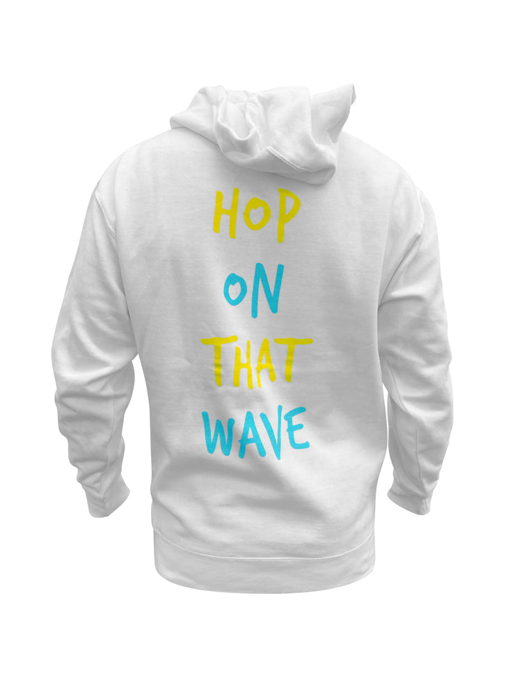 Hop On That Wave Hoodie (White)