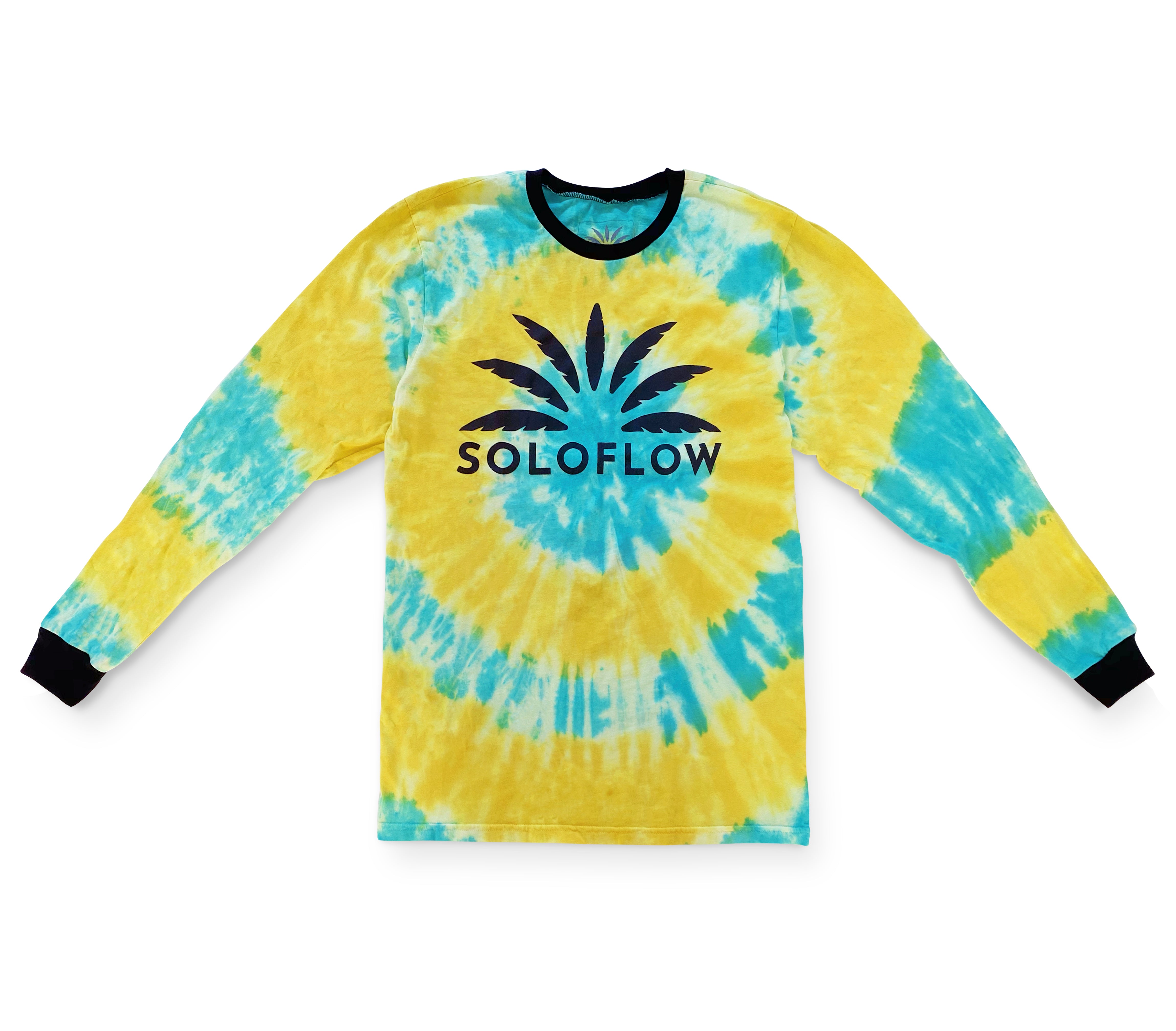 Sun Burst Tee LS (Blue/Yellow) – Soloflow Brand